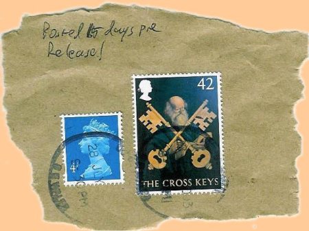 Piece with 28/7/03 postmark onPub Signs 42p - The Cross Keys