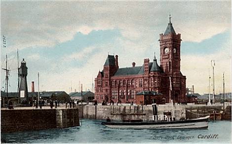 Bute Docks Entrance CardiffPostcard Unused