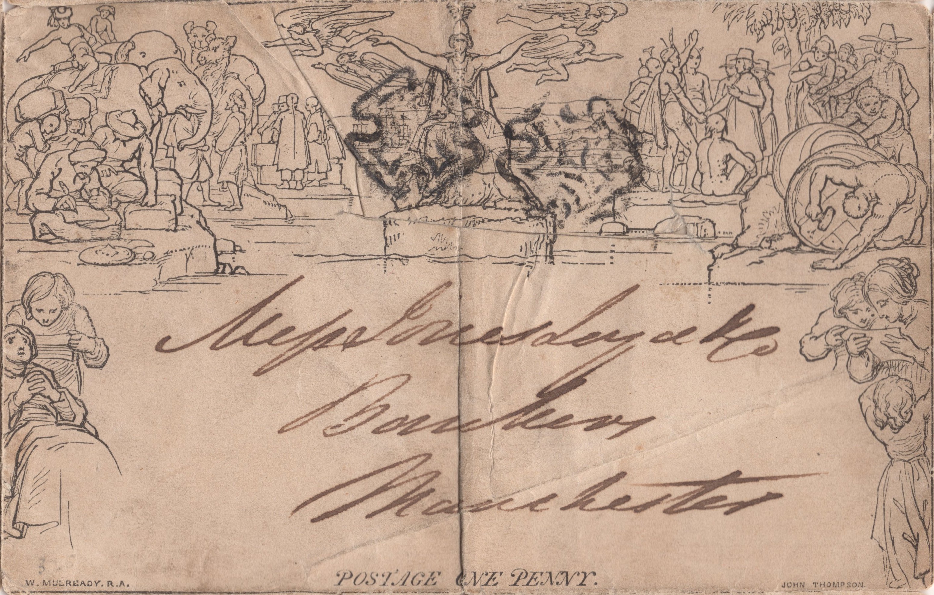 Cardiff 'Mulready' Letter sheet Forme 1 Stereo A47 Cardiff 'Mulready' Letter sheet Forme 1 Stereo A47