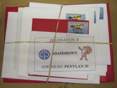 Prepared bundle of letters for area 1 Adamsdown