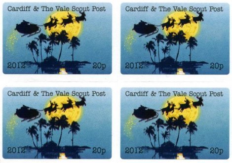 Cardiff & The Vale Scout Post 2012 20p stamps